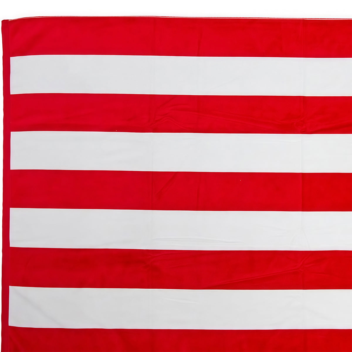 Embroidered Cabana Stripe Beach Towel- Red