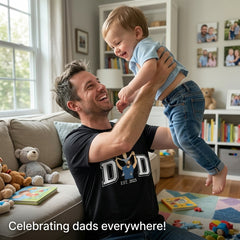 Custom Varsity Style "DAD" Letter T-Shirt – Personalized DAD Letter Outline with Kids' Name and Est. Date – Unique DIY Father's Day Gift