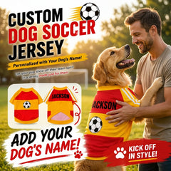 Pet supplies - Dog football clothes Lightweight and breathable sports wear with customizable names