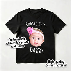 Custom Baby Face "My Daddy" Personalized Father's Day T-Shirt