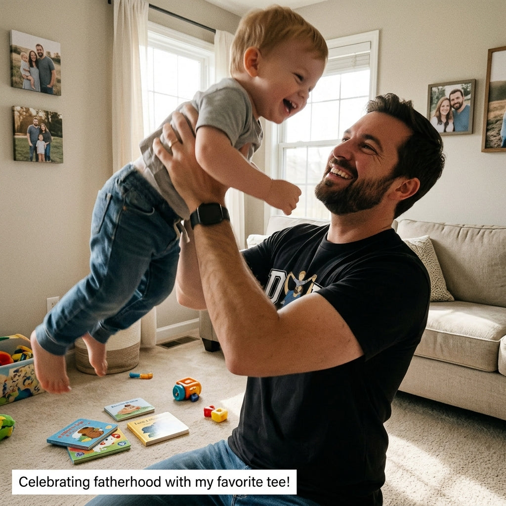 Custom Varsity Style "DAD" Letter T-Shirt – Personalized DAD Letter Outline with Kids' Name and Est. Date – Unique DIY Father's Day Gift