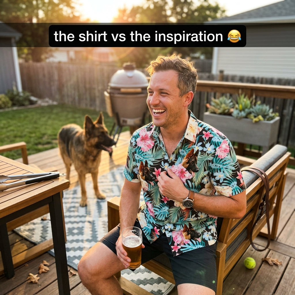 Watercolor Hibiscus & Monstera Black Hawaiian Shirt