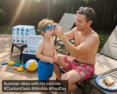 Custom Photo Hawaiian Shorts – Personalized Red Hibiscus & Jungle Leaf Swim Trunks – Unique DIY Aloha Party Beachwear