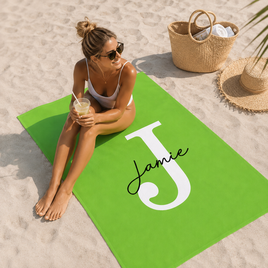 Simple Signature Personalized 30x60 Beach Towel