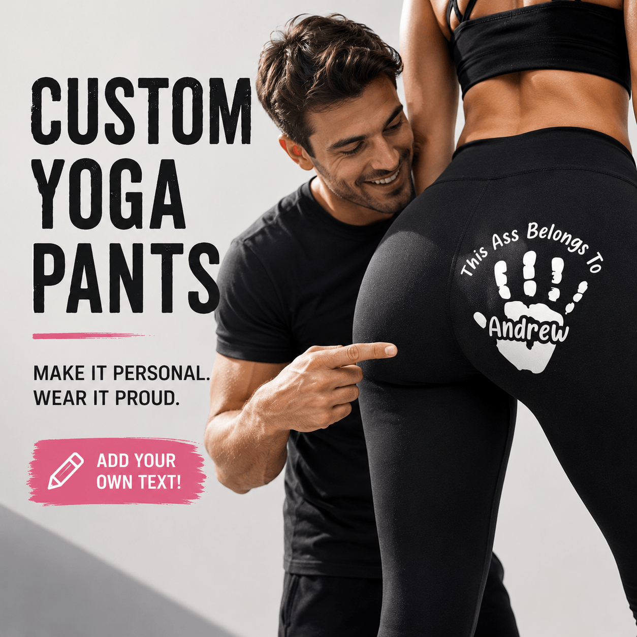 Reserved For One Lucky Hand - Personalized Custom Women Leggings - Gifts For Wife, Anniversary