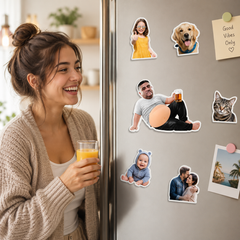 Funny Beer Belly Man Lying Pose Refrigerator Magnet
