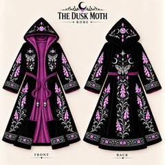 Heated robe Dusk Moth embroidery - product photo 1 of 10