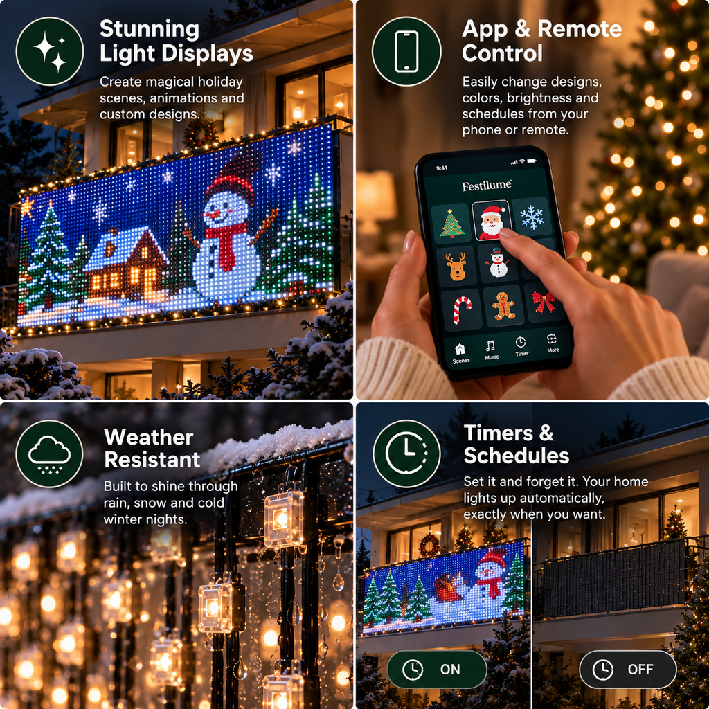 Festilume Smart Animated Christmas Balcony Lights - product photo 4