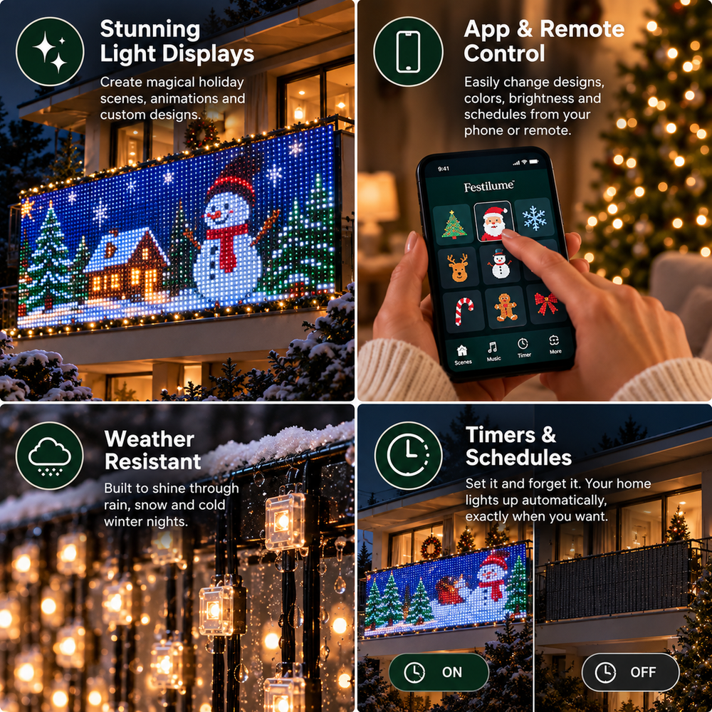 Festilume Smart Animated Christmas Balcony Lights - product photo 4