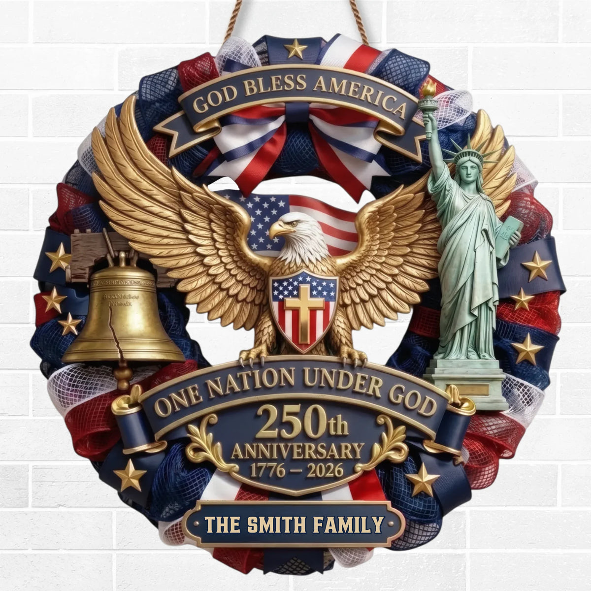 Custom Wood Sign - Personalized America 250th Anniversary Gifts For Mom, Dad, Brother, Sister, Kids - Liberty Never Goes Out Of Style