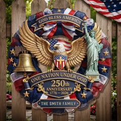 Custom Wood Sign - Personalized America 250th Anniversary Gifts For Mom, Dad, Brother, Sister, Kids - Liberty Never Goes Out Of Style