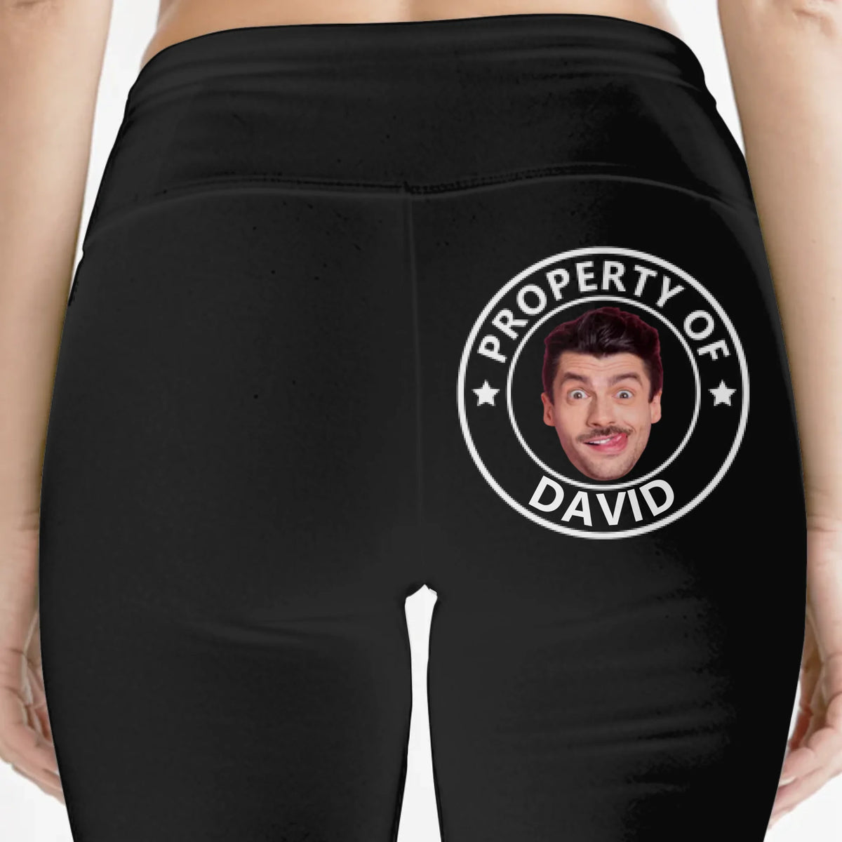 Custom Photo Property Of My Man - Personalized Custom Women Leggings - Gift For Wife, Anniversary