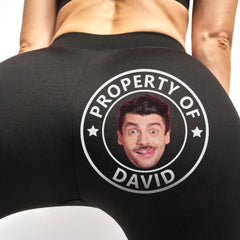 Custom Photo Property Of My Man - Personalized Custom Women Leggings - Gift For Wife, Anniversary