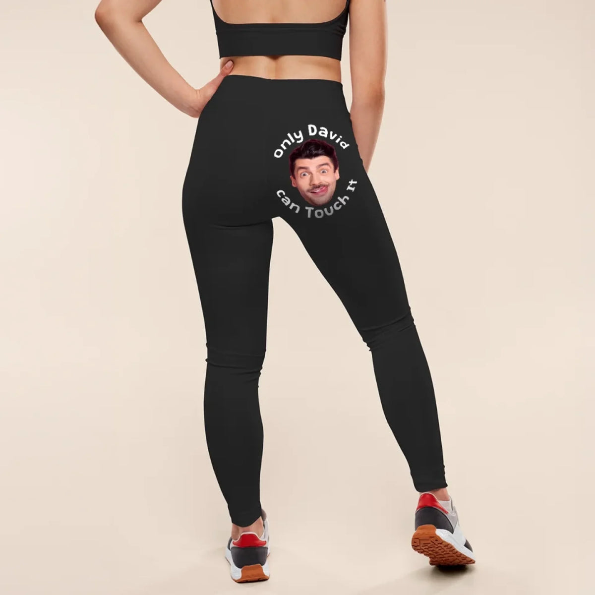 Custom Photo Not Yours, Never Will Be - Personalized Custom Women Leggings - Gift For Wife, Anniversary