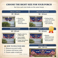 Custom Polyester Outdoor Banner - Personalized America 250th Anniversary Gifts For Mom, Dad, Brother, Sister, Kids - Strong As One