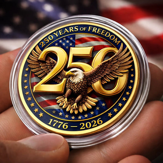Commemorative Keepsake Coin - America 250th Anniversary Gifts For Women, Men - United In Freedom And Pride
