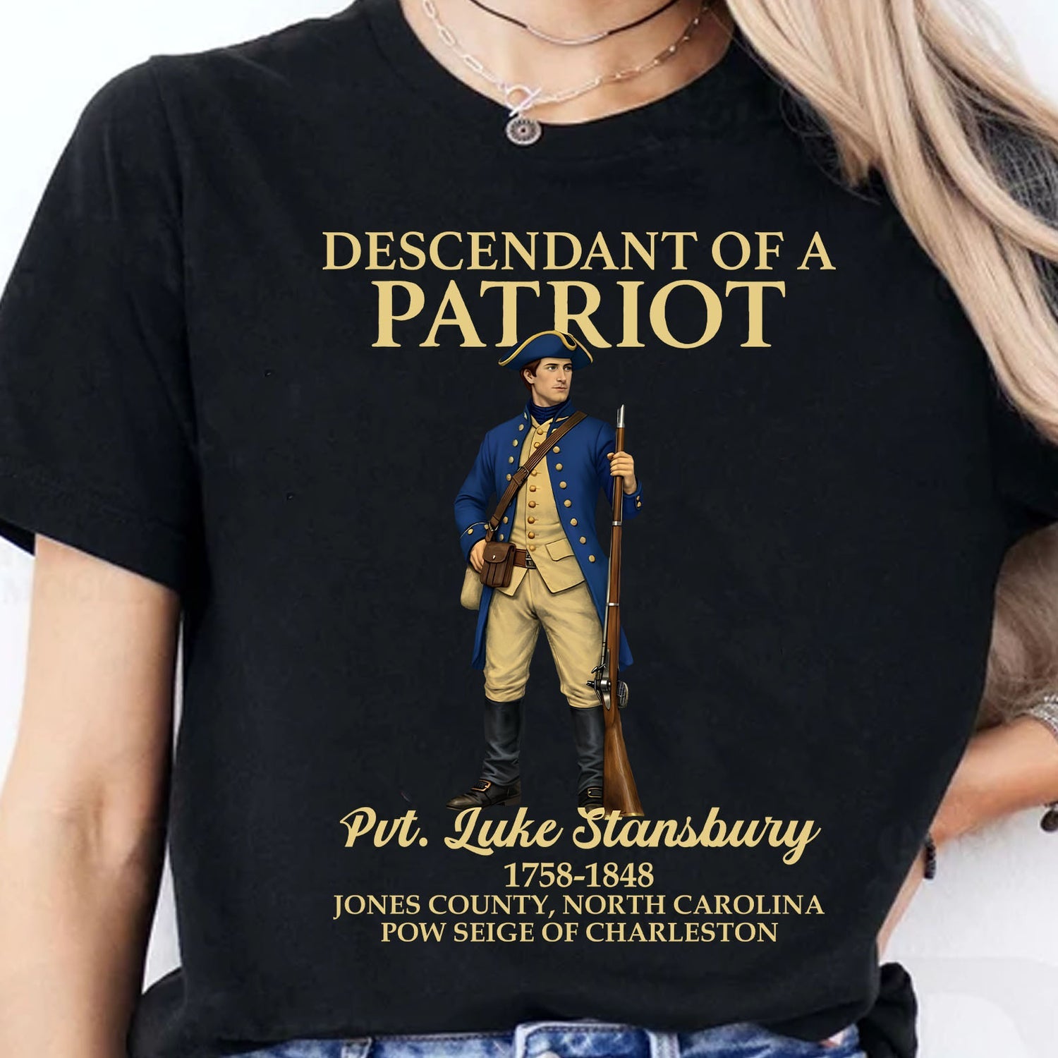 Custom Name Descendant of a Patriot Dark Shirt | Personalized 250 Years USA Sweatshirt | Patriotic Tee