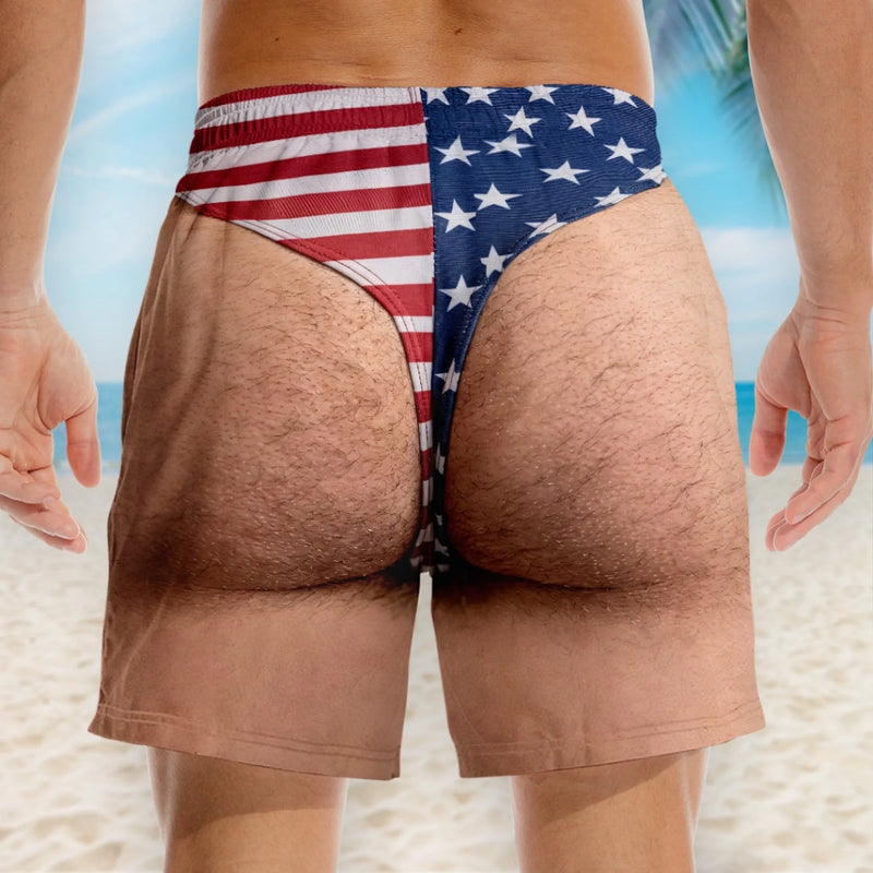 Men’s Patriotic American Flag Swim Briefs – Stars & Stripes Beachwear