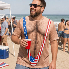 "Real Men" Novelty Short-Sleeve T-Shirt – Sexy Low-Crotch Pants Design