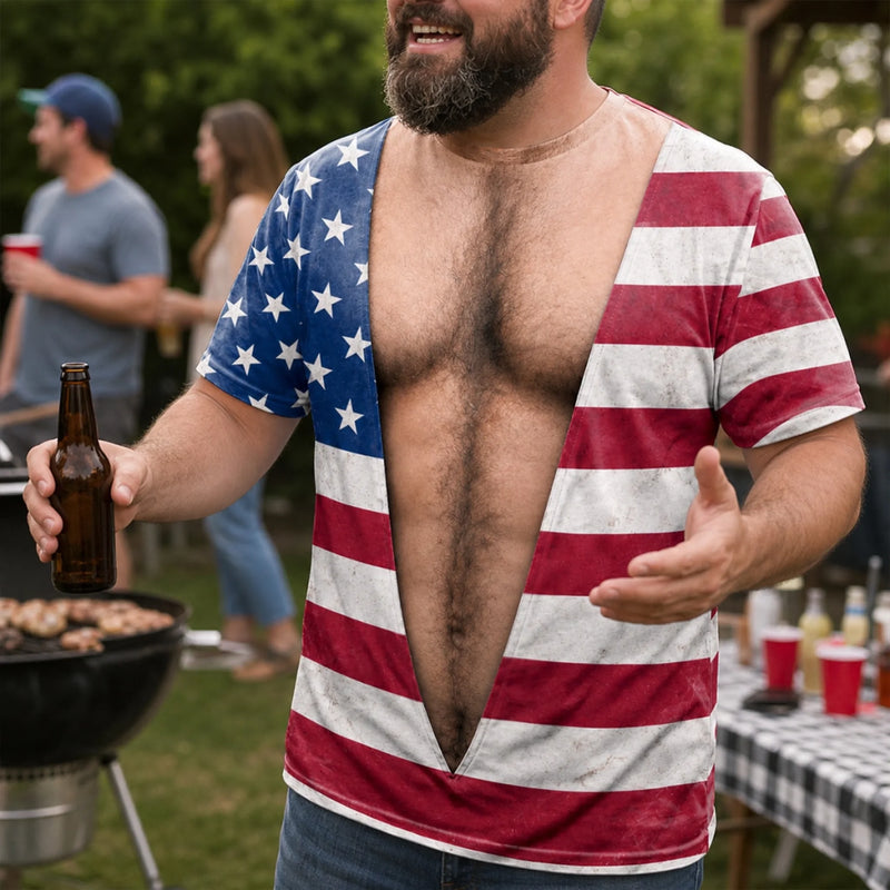 Custom Funny Patriotic T-shirt - Personalized Birthday Gifts For Men - Freedom Looks Good On Me