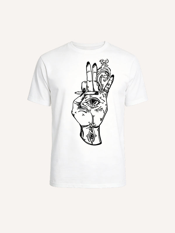 Smoking is harmful to health, including your eyes. Funny Print Short Sleeve