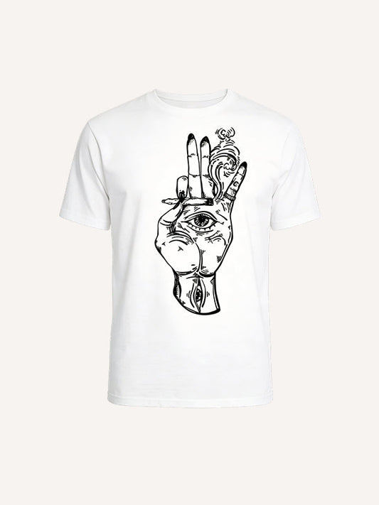 Smoking is harmful to health, including your eyes. Funny Print Short Sleeve