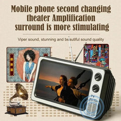 Foldable phone screen magnifier stand in use, product photo 4