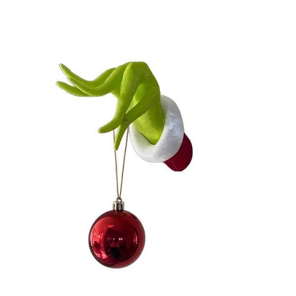 Grinch 3D Christmas hand decoration details - product photo 7