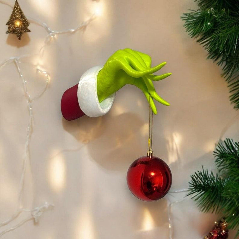 Grinch 3D Christmas hand decoration details - product photo 4