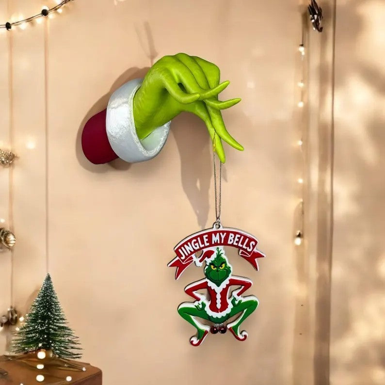Grinch 3D Christmas hand decoration details - product photo 6