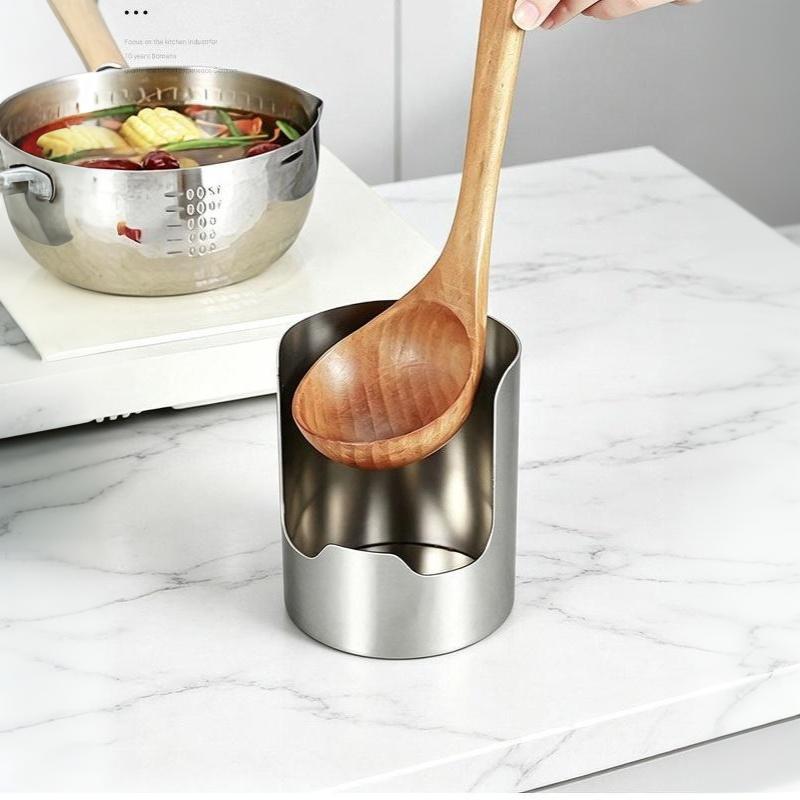 2-in-1 Stainless Steel Spoon & Lid Holder - product photo 2