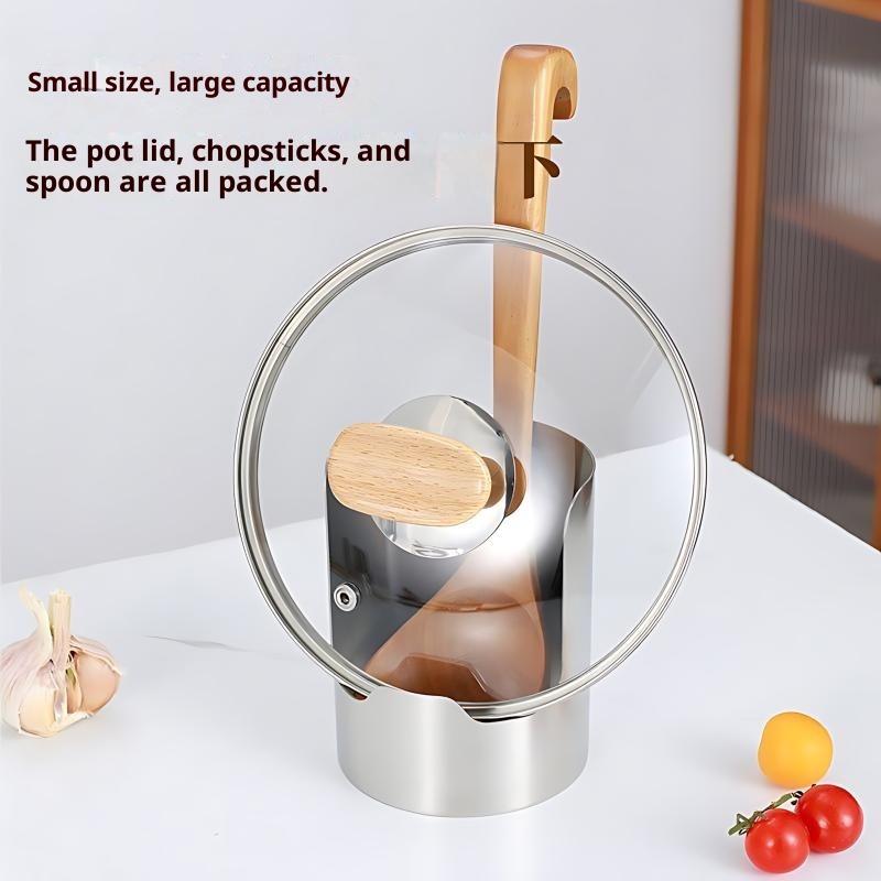 2-in-1 Stainless Steel Spoon & Lid Holder - product photo 4