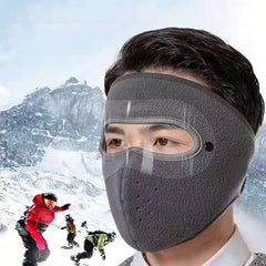 Fleece balaclava cold-weather riding mask front view