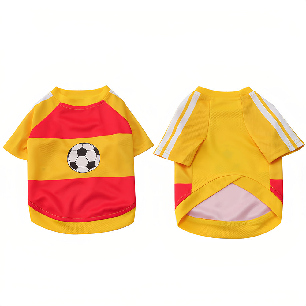 Pet supplies - Dog football clothes Lightweight and breathable sports wear with customizable names