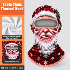 Christmas Balaclava Full Face Mask for Men Women – Funny Santa Thermal Ski Mask, Windproof Warm Fleece Winter Face Cover with Neck Protection, Holiday Gift