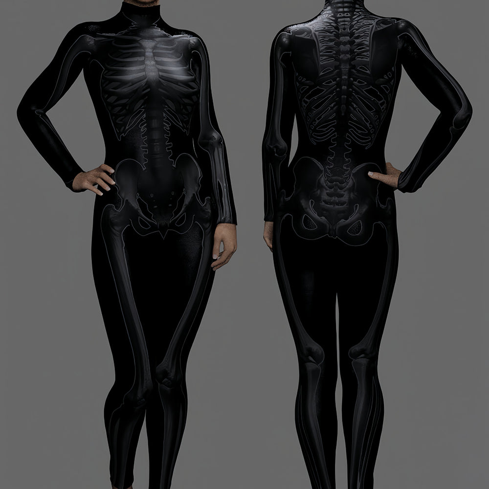 3D skeleton pattern skeleton print tight-fitting clothing for cosplay and costume play