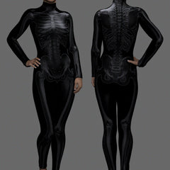 3D skeleton pattern skeleton print tight-fitting clothing for cosplay and costume play