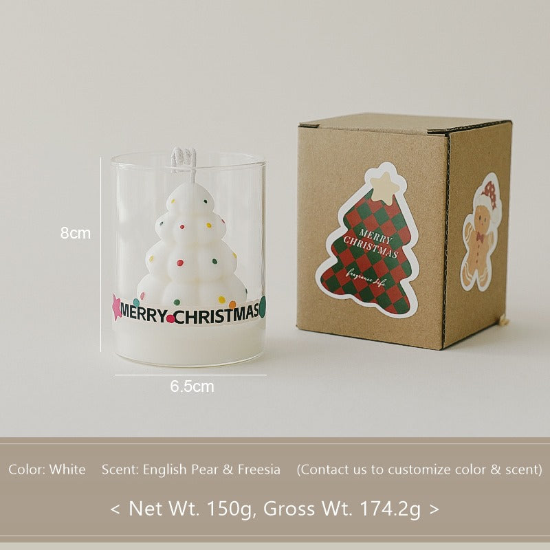 Holiday Cuties: Christmas Bubble Candles in a Glass — Gift-Ready