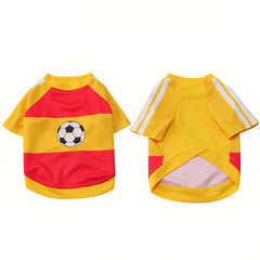 Pet supplies - Dog football clothes Lightweight and breathable sports wear with customizable names