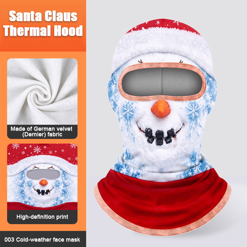 Christmas Balaclava Full Face Mask for Men Women – Funny Santa Thermal Ski Mask, Windproof Warm Fleece Winter Face Cover with Neck Protection, Holiday Gift
