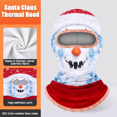 Christmas Balaclava Full Face Mask for Men Women – Funny Santa Thermal Ski Mask, Windproof Warm Fleece Winter Face Cover with Neck Protection, Holiday Gift