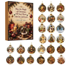24 Days of Christmas Magic – Glass Ball Ornament Advent Calendar Countdown Box