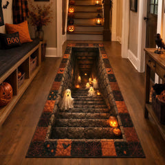 Halloween crystal velvet carpet for bedroom decoration - soft and comfortable, dirt-resistant, edge-sturdy, easy to clean, corridor carpet