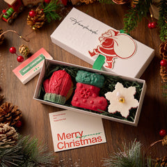 Christmas candle gift set, 3 handcrafted scented candles