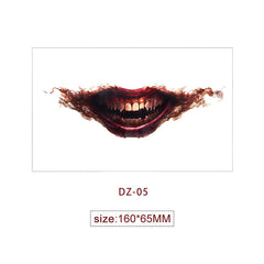 Halloween Tattoo - Terrifying and Thrilling Big Mouth Tattoo Sticker