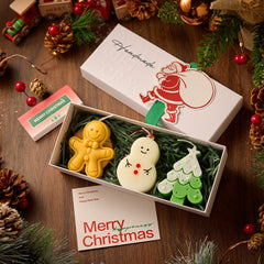 Christmas candle gift set, 3 handcrafted scented candles