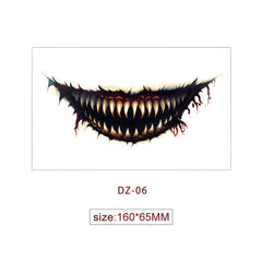 Halloween Tattoo - Terrifying and Thrilling Big Mouth Tattoo Sticker