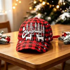 Christmas full-color digital printed baseball cap, Santa Claus, elk, gingerbread man, holiday beanie hat
