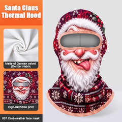 Christmas Balaclava Full Face Mask for Men Women – Funny Santa Thermal Ski Mask, Windproof Warm Fleece Winter Face Cover with Neck Protection, Holiday Gift