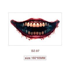 Halloween Tattoo - Terrifying and Thrilling Big Mouth Tattoo Sticker